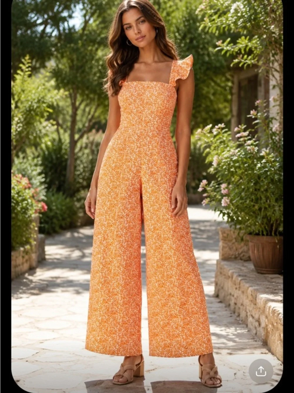 Anthropologie Hutch Orange Matchsticks Jumpsuit